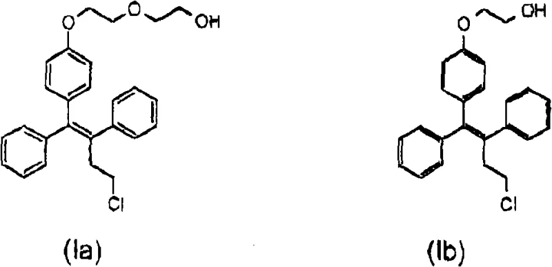 Chemical structures of target triphenylbutene derivatives Ia and Ib showing the core Z-alkene configuration