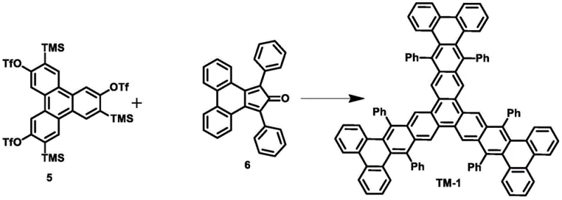Novel inside-out synthesis of TM-1 using triphenylene precursor showing improved yield