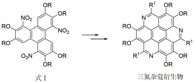 Chemical transformation of Formula I into triazatriangulene derivatives for optoelectronic applications