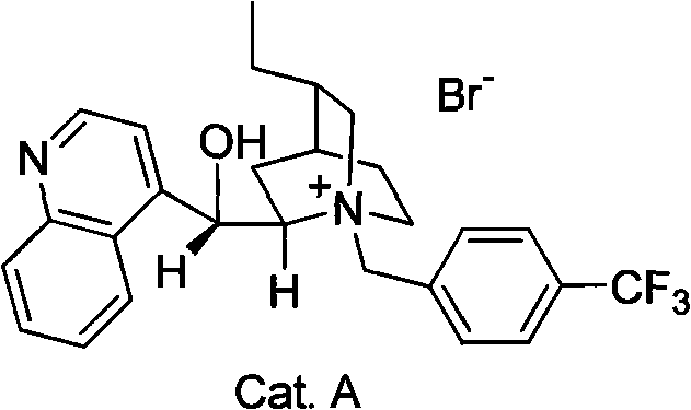 Structure of Chiral Phase Transfer Catalyst A (Cinchoninium salt) used for asymmetric induction