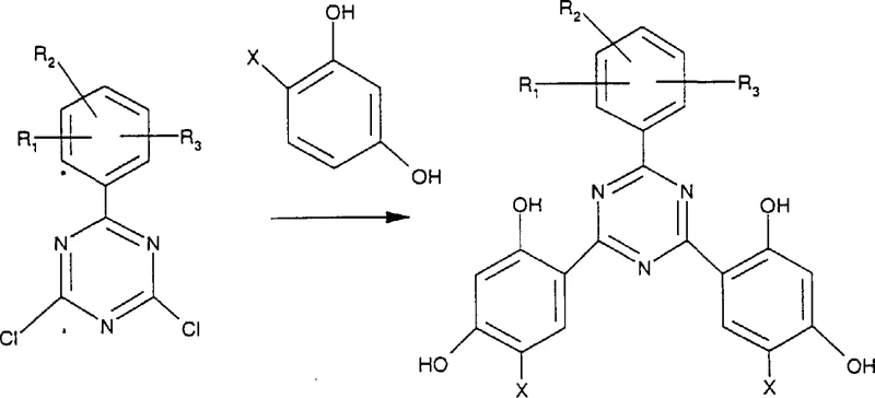 Three-step synthesis pathway to tris-aryl-s-triazine