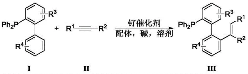 General reaction scheme for Ruthenium-catalyzed synthesis of trisubstituted olefin tertiary phosphine compounds