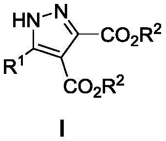General chemical structure of trisubstituted pyrazole derivatives (Compound I) showing variable R1 and R2 groups