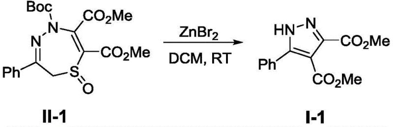 Specific example reaction converting Compound II-1 to Product I-1 with 92% yield