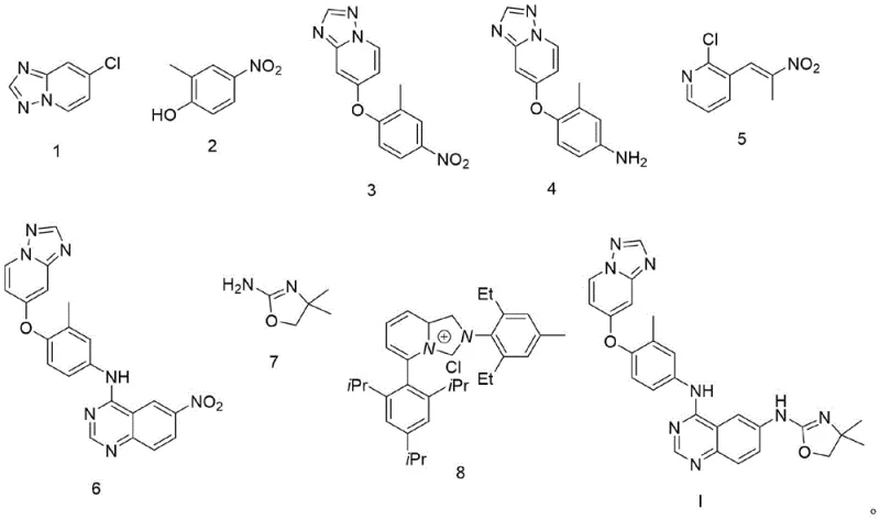 Complete synthetic route for Tucatinib showing the 4-step process including Pd-catalyzed amination
