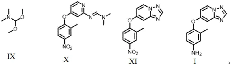 Final assembly steps converting intermediate I to Tucatinib API