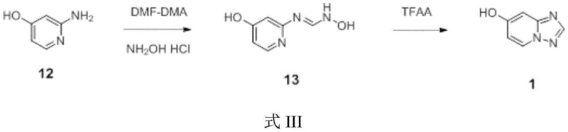 Novel synthetic route (Formula III) utilizing direct cyclization without protecting groups