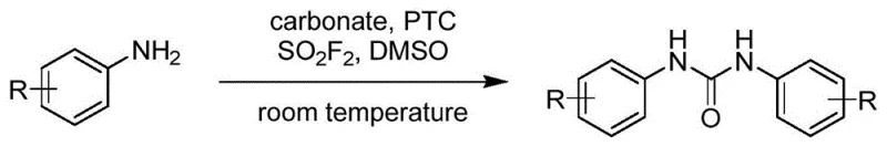 General reaction scheme for urea derivative synthesis using amine, carbonate, and SO2F2