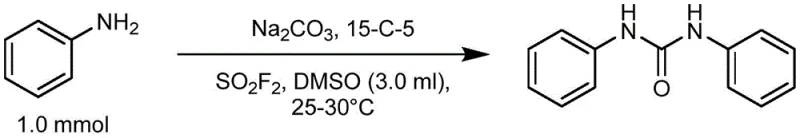 Specific example of aniline conversion to 1,3-diphenylurea