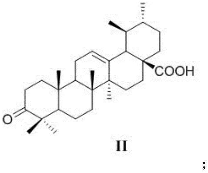 Chemical structure of 3-oxoursolic acid intermediate formed via Jones oxidation