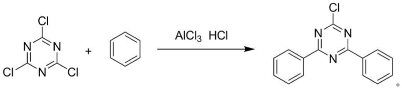 Novel solvent-free Friedel-Crafts alkylation reaction scheme for UV-1577 intermediate