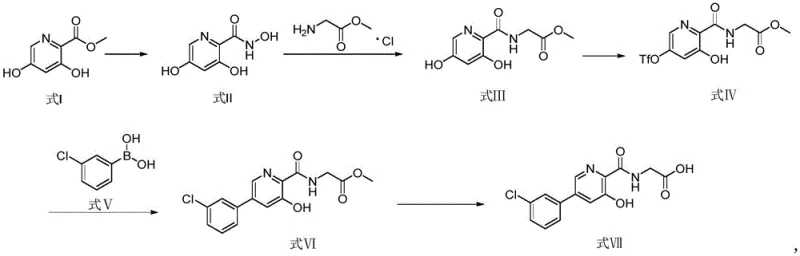 Novel 5-step synthetic route for Vadadustat featuring oxidative coupling and Suzuki reaction