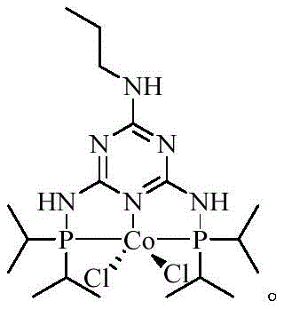Chemical structure of the specialized Cobalt catalyst SM-3 used in the novel synthesis