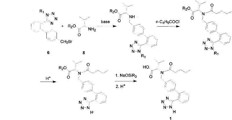 Prior art synthetic route (Scheme 3) showing stepwise deprotection limitations that the new method overcomes