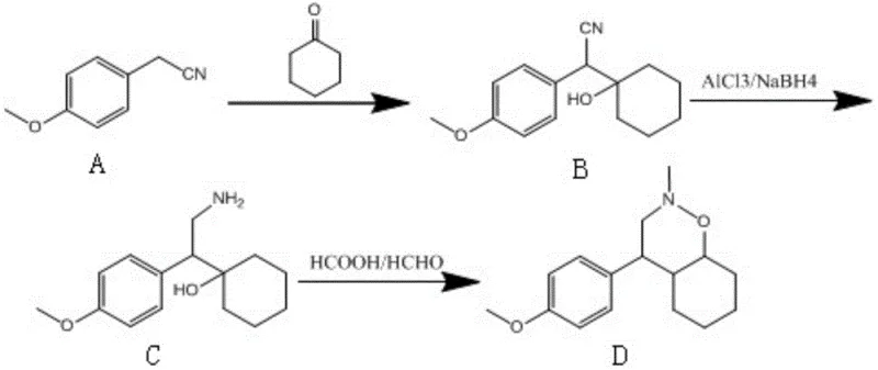 Novel 3-step synthetic route for Venlafaxine Impurity E featuring AlCl3/NaBH4 reduction and cyclization