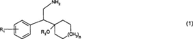 General structure of the phenethylamine derivative product (Formula 1)