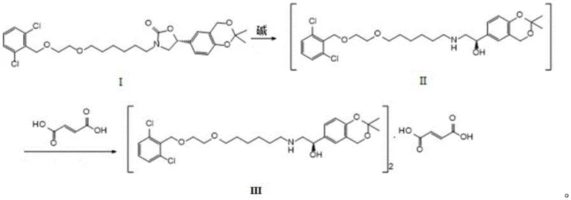 One-pot synthetic route for Vilanterol intermediate fumarate showing direct salification