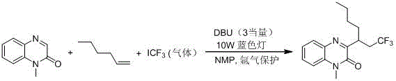 Reaction scheme showing the limitations of using gas trifluoroiodomethane and inert gas protection