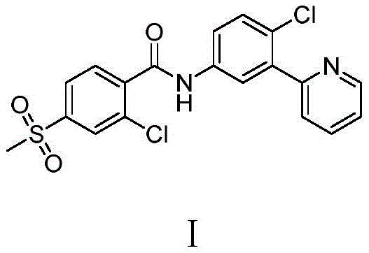 Chemical structure of Vismodegib showing the core biaryl amide scaffold