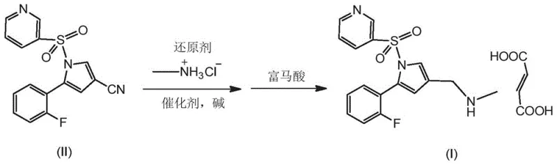 Novel one-step reductive amination of cyano precursor to Vonoprazan