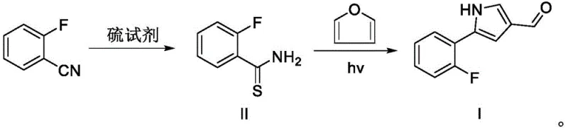 Core two-step synthesis route from o-fluorobenzonitrile to Vonoprazan intermediate via thioamide