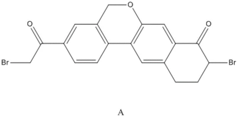 Chemical structure of Wipatasvir Intermediate A showing the fused tricyclic core and bromomethyl ketone side chains