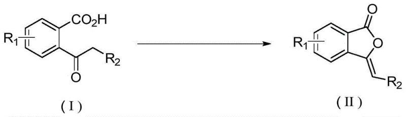 General reaction scheme showing the conversion of 2-acylbenzoic acid to (Z)-3-alkenylphthalide derivative using Al3+ catalyst