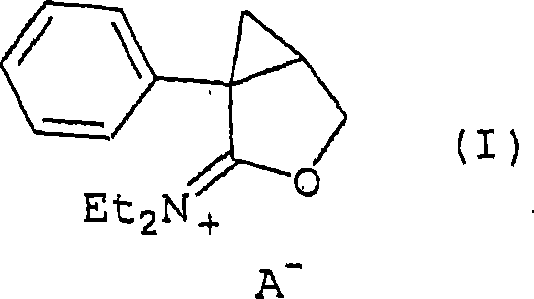 Chemical structure of the reactive iminium salt intermediate (Formula I) formed during orthoester activation