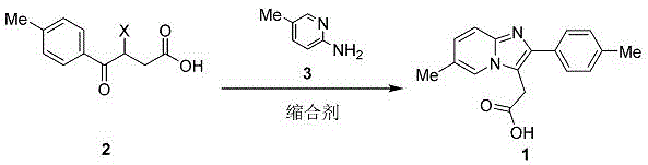 Novel one-step condensation reaction scheme for Zolpidem intermediate