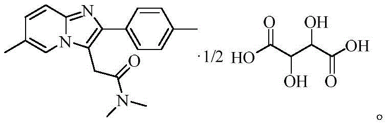 Chemical structure of Zolpidem and its tartrate salt form Stilnox