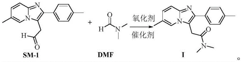 Novel catalytic oxidative amidation route for Zolpidem synthesis using DMF and peroxide oxidants