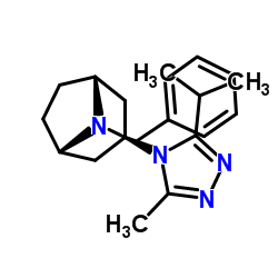 (1R,3s,5S)-8-Benzyl-3-(3-isopropyl-5-methyl-4H-1,2,4-triazol-4-yl)-8-azabicyclo[3.2.1]octane_423165-13-3