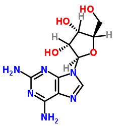 9H-Purine-2,6-diamine, 9-.β.-D-ribofuranosyl-_2096-10-8