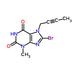 8-Bromo-7-(but-2-yn-1-yl)-3-methyl-1H-purine-2,6(3H,7H)-dione_666816-98-4