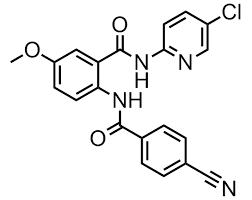 N-(5-chloro(2-pyridyl)){2-[(4-cyanophenyl)carbonylamino]-5-methoxyphenyl}-carboxamide_330942-01-3