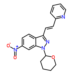 (E)-6-Nitro-3-[2-(pyridin-2-yl)ethenyl]-1-(tetrahydro-2H-pyran-2-yl)-1H-indazole_886230-75-7