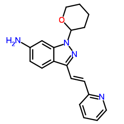 (E)-3-[2-(Pyridin-2-yl)ethenyl]-1-(tetrahydro-2H-pyran-2-yl)-1H-indazol-6-amine_886230-76-8