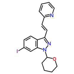 (E)-6-Iodo-3-[2-(pyridin-2-yl)ethenyl]-1-(tetrahydro-2H-pyran-2-yl)-1H-indazole_886230-77-9