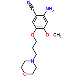 2-Amino-4-methoxy-5-(3-morpholinopropoxy)benzonitrile_675126-27-9