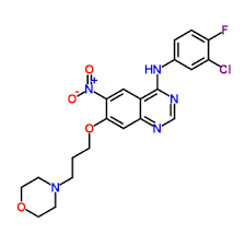 N-(3-chloro-4-fluorophenyl)-7-(3-morpholin-4-ylpropoxy)-6-nitroquinazolin-4-amine_267243-64-1