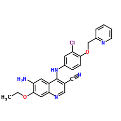 6-amino-4-[3-chloro-4-(pyridin-2-ylmethoxy)anilino]-7-ethoxyquinoline-3-carbonitrile_848139-78-6