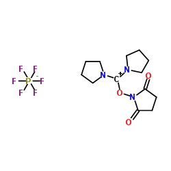1-[pyrrolidin-1-ium-1-ylidene(pyrrolidin-1-yl)methoxy]pyrrolidine-2,5-dione,hexafluorophosphate_207683-26-9