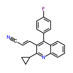 (E)-3-[2-Cyclopropyl-4-(4-fluorophenyl)-3-quinolinyl]-2-propenenitrile_256431-72-8