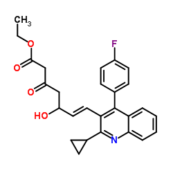 Ethyl (E)-7-[4-(4'-fluorophenyl)-2-(cyclopropyl)-3-quinolinyl]-5-hydroxy-3-oxo-6-heptenoate_148901-69-3