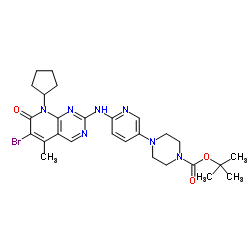 tert-butyl 4-[6-[(6-bromo-8-cyclopentyl-5-methyl-7-oxopyrido[2,3-d]pyrimidin-2-yl)amino]pyridin-3-yl]piperazine-1-carboxylate_571188-82-4