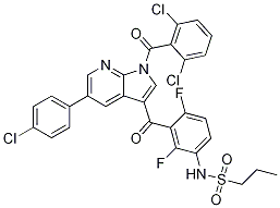 N-[3-[5-(4-chlorophenyl)-1-(2,6-dichlorobenzoyl)pyrrolo[2,3-b]pyridine-3-carbonyl]-2,4-difluorophenyl]propane-1-sulfonamide_1262985-23-8