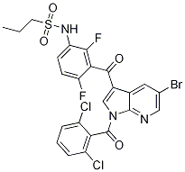 N-[3-[5-bromo-1-(2,6-dichlorobenzoyl)pyrrolo[2,3-b]pyridine-3-carbonyl]-2,4-difluorophenyl]propane-1-sulfonamide_1262985-24-9
