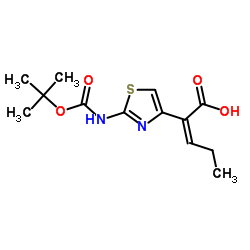 (Z)-2-(2-((tert-Butoxycarbonyl)amino)thiazol-4-yl)pent-2-enoic acid_86978-24-7