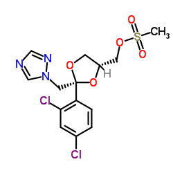 cis-2-(2,4-Dichlorophenyl)-2-(1H-1,2,4-triazol-1-ylmethyl)-1,3-dioxolan-4-ylmethyl methanesulphonate_67914-86-7