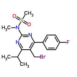 N-[5-Bromomethyl-4-(4-fluorophenyl)-6-isopropylpyrimidine-2-yl]-N-methylmethane sulfonamide_799842-07-2